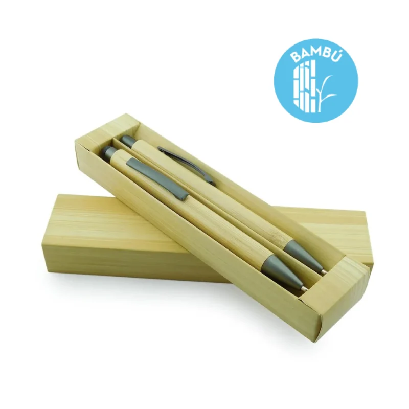 Kit Bambú, bolígrafo y porta minas